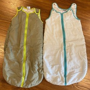 Two Baby Deedee Cotton Sleep Sacks 6-18 months
